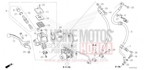 FRONT BRAKE MASTER CYLINDER NSS125ADM de 2021